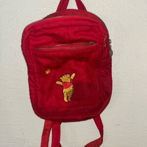 Red vintage Winnie the Pooh Backpack